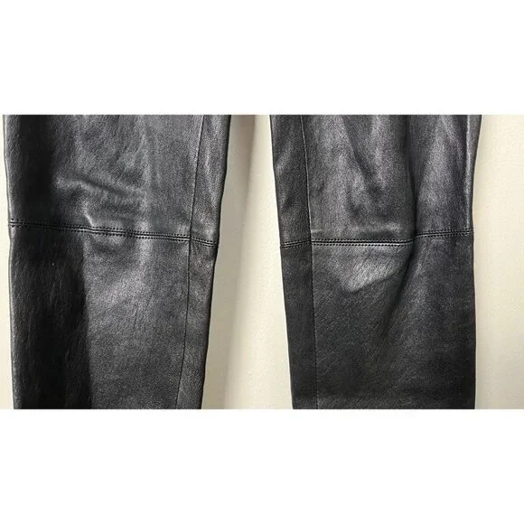 J BRAND BLACK LEATHER PLONGE EDITA LEGGING PANTS 29 - Picture 3 of 6